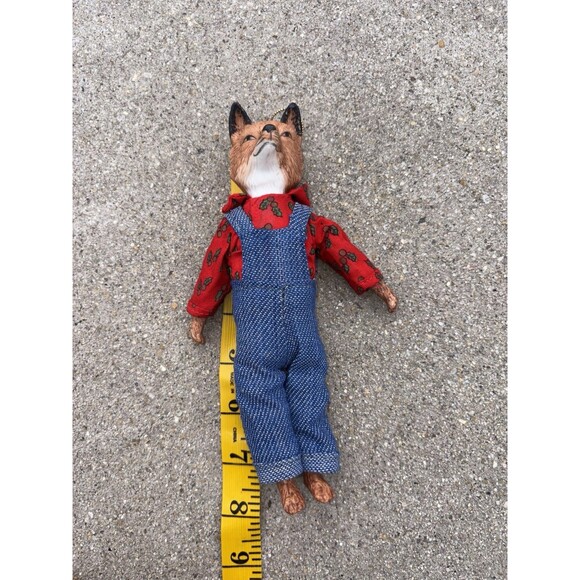 Fox Christmas Ornament Woodland Country Porcelain Fabric Fox Hunting Equestrian - Picture 3 of 4